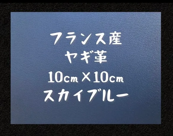 フランス産ヤギ革 スカイブルー 約10cm×約10cm