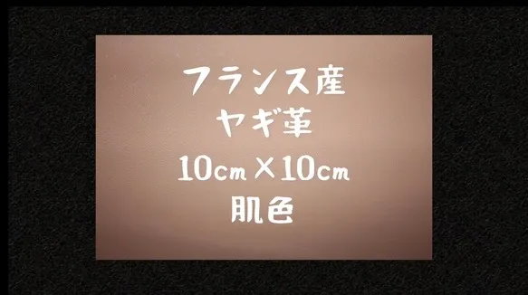 フランス産ヤギ革 肌色 約10cm×約10cm